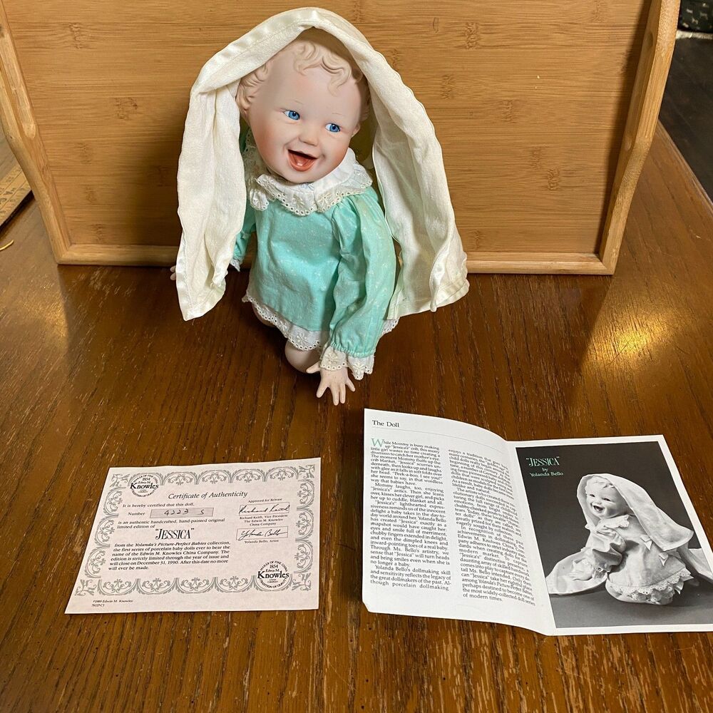 Yolanda Bello “Jessica” Baby Doll 1988 Knowles COA Box Ltd Ed Porcelain